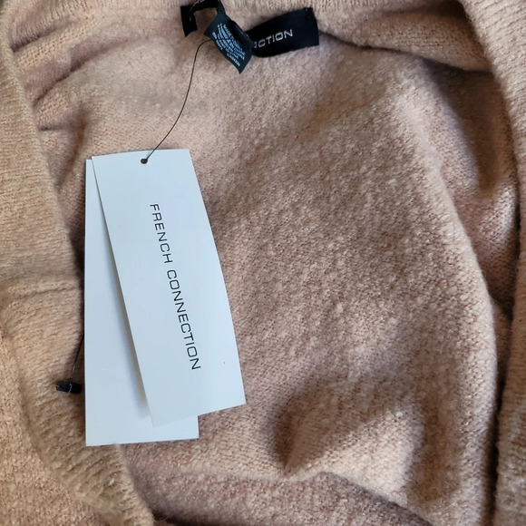 NWT French Connection Urban Flossy Sweater Cinder Rose Pink Scoop Back XS - Picture 9 of 14